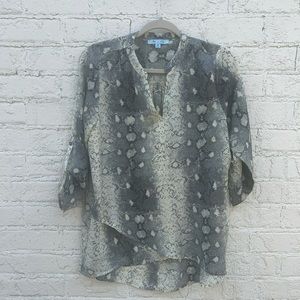 She + Sky snake print top sz M